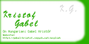 kristof gabel business card